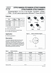 DataSheet STF21NM60N pdf